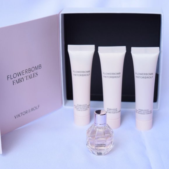 Viktor&Rolf Gift Set-Flowerbomb Fairy Mini,Lotion,Cream,Gel-7ml,15ml-4pc-BOX-NEW - Picture 3 of 16